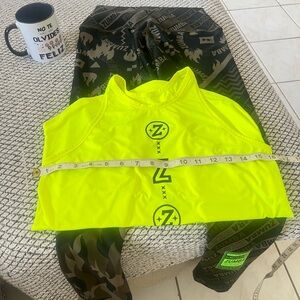 Zumba Fitness Black and Tan Logo Pattern Leggings